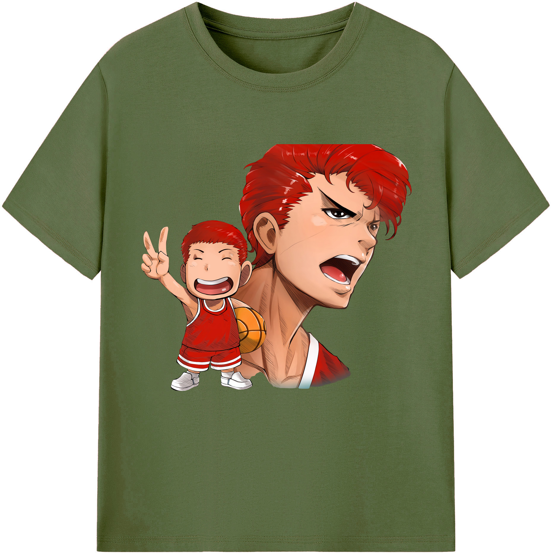 SLAM DUNK／スラムダンク 綿100％半袖Tシャツ（フロントプリント）